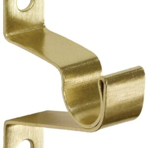 Kenney KN826 Cafe Rod Bracket, Decorative, For: 7/16 in Dia Rods, Brass, 2/PK