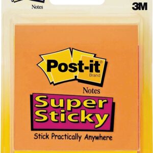 Post-it Marrakesh 3321-SSAN Super Sticky Note, Neon, 45-Sheet