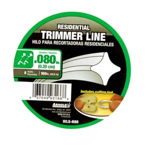 Arnold WLS-H80 Trimmer Line, 0.080 in Dia, 160 ft L, Nylon