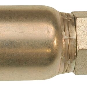 Gates MegaCrimp G25100-0606 Hose Coupling, 3/8 x 3/8 in Dia, 2.32 in, 3/8-18, Crimp x NPTF, Straight Angle, Steel, Zinc