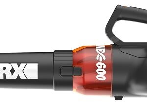 Worx WG520 Electric Leaf Blower, 12 A, 120 V, 320, 600 cfm Air, Black/Orange