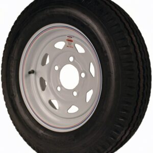 MARTIN Wheel DM452C-5I Trailer Tire, 1045 lb Withstand, 4-1/2 in Dia Bolt Circle, Rubber