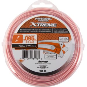 Arnold Xtreme Professional WLX-95 Trimmer Line, 0.095 in Dia, 40 ft L, Monofilament