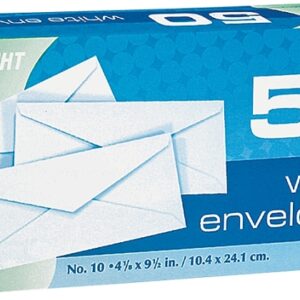 Top Flight 6900815 Envelope, White, 4-1/8 in W