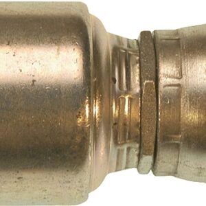 Gates MegaCrimp G25105-0604 Hose Coupling, 3/8 x 1/4 in Dia, 2.87 in, 1/4-18, Crimp x NPTF, Straight Angle, Steel, Zinc