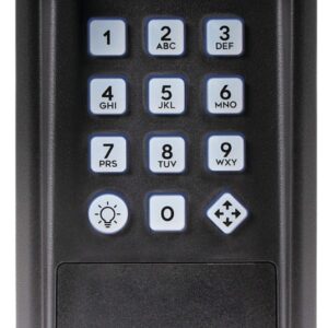 Mighty Mule MMK200 Wireless Digital Keypad, 4.1 in W, 2.2 in D, 9.8 in H, 25 Programming Code, ABS Housing Material