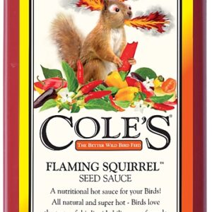 Cole's Flaming Squirrel Seed Sauce FS16 Bird Seed, Cajun Flavor, 16 oz Bottle