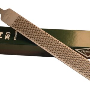 Diamond Farrier HR14N Horse Rasp/File, Rectangular Profile, American Tooth Pattern, Single Cut, 14 in L Blade