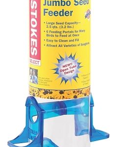 Stokes Select 38030 Seed Bird Feeder, 18 in H, 2.5 qt, Polycarbonate, Blue/Clear/Green, Hanging Mounting