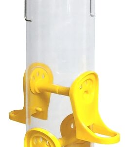 Stokes Select 38224 Thistle Bird Feeder, 15 in H, 1.1 qt, Plastic, Clear Yellow, Hanging Mounting