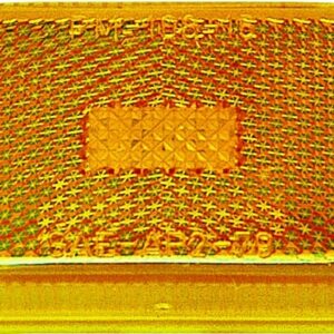 PM V108WA Marker Light, Rectangular, 4.07 in W, 2.04 in H, 12 V, Incandescent Lamp, Amber Lens, Screw