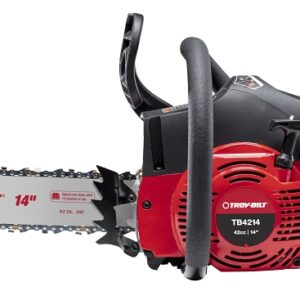 Troy-Bilt 41AY4214766 Chainsaw, Gas, 42 cc Engine Displacement, 2-Stroke, Air Cooled, Full Crank Engine, 14 in L Bar
