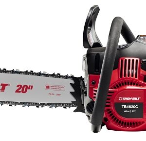 Troy-Bilt 41AY46CS766 Chainsaw, Gas, 46 cc Engine Displacement, 2-Stroke Engine, 20 in L Bar, 0.325 in Pitch