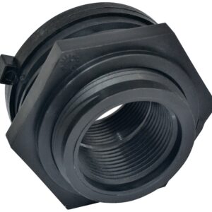 Green Leaf TF300PE Bulkhead Fitting with Gasket, 3 in, FNPT, EPDM/Polyethylene/Polypropylene