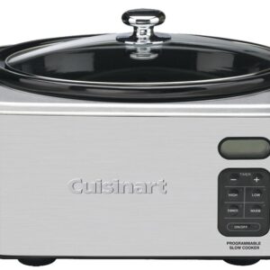 Cuisinart PSC-650 Slow Cooker, 6.5 qt Capacity, 320 W, Touchpad Control, Ceramic/Stainless Steel
