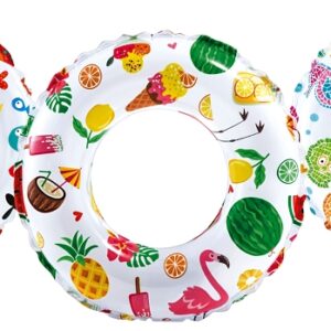 Intex 59230EP Lively Print Swim Ring, Vinyl, Assorted