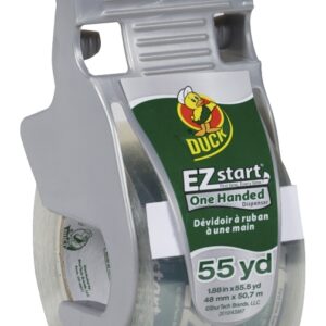 Duck 1259457 Packaging Tape, 55 yd L, 1.88 in W, Clear