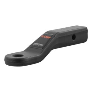 Curt 45340 Ball Mount, 8-1/2 in L, 2 in Drop, 1 in Rise, Class 5 Hitch, Steel, Carbide