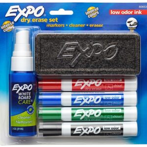Expo 80653 Dry Erase Marker Starter Set, Chisel Lead/Tip