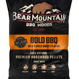 Bear Mountain Craft Blends FK91 Bold BBQ Pellet, 20 in L, Hardwood, 20 lb Bag