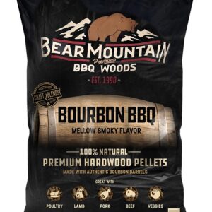 Bear Mountain Craft Blends FK88 Series BBQ Pellet, Bourbon, 20 in L, Wood, 20 lb Bag