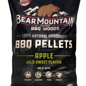 Bear Mountain FK12 Series BBQ Pellet, Apple, 20 in L, Hardwood, 20 lb Bag