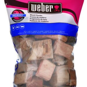 Weber 17148 Series Chunk, Hickory, Wood, 350 cu-in Bag