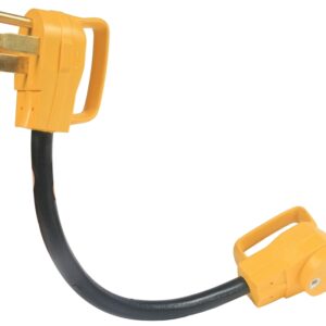 Camco USA 55173 Dogbone Adapter, 30 A Female, 50 A Male, 125 V, Male, Female