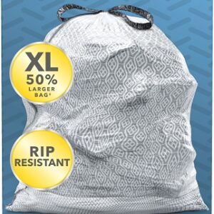 Glad ForceFlexPlus XL 78913 Kitchen Trash Bag, XL, 20 gal, White