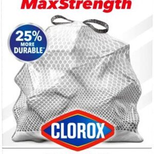 Glad ForceFlexPlus 79298 Tall Kitchen Trash Bag, 13 gal, Polyethylene Resin, Gray