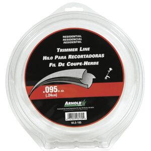 Arnold WLS-195 Trimmer Line, 0.095 in Dia, 220 ft L, Nylon