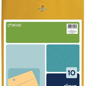 Top Flight 6911005 Envelope, 9 x 12 in, Kraft Paper