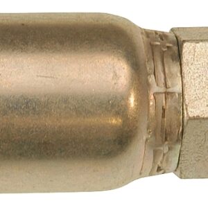 Gates MegaCrimp G25100-0806 Hose Coupling, 3/8 x 1/2 in Dia, 2.72 in, 3/8-18, Crimp x NPTF, Straight Angle, Steel, Zinc