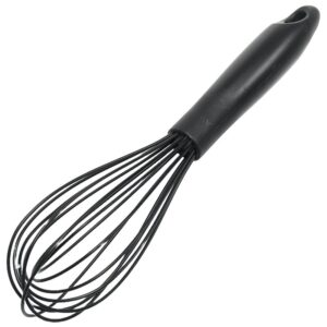 Chef Craft Premium Series 13672 Wire Whisk, 10-1/2 in OAL, Silicone, Black, Plastic Handle