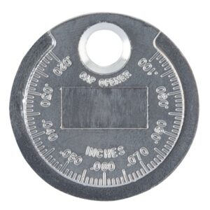 ProSource SP0629 Spark Plug Gap Gauge, Functions: Tapered Edge for Measuring and Adjusting Spark Plug Gap, Zinc Alloy