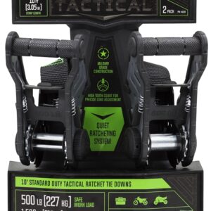 SmartStrap 4628 Tactical Tie-Down, 1 in W, 10 ft L, Polyester/Plastic/Steel, Gray, 1500 lb, S Hook End Fitting