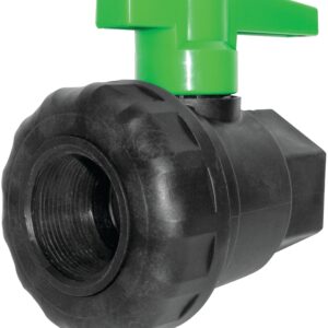 Green Leaf SU050E Ball Valve, 1/2 in Connection, Female NPT, 125 psi Pressure, Polypropylene Body