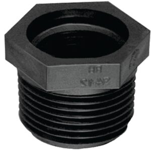 Green Leaf RB12-14P Reducing Pipe Bushing, 1/2 x 1/4 in, MPT x FPT, Black