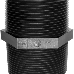 Green Leaf M3000P Pipe Nipple, 3 in, MNPT, Polypropylene, Black, SCH 80 Schedule, Close L