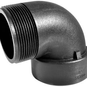 Green Leaf SE300P Street Pipe Elbow, 3 in, FNPT x MNPT, 90 deg Angle, Polypropylene, SCH 80 Schedule