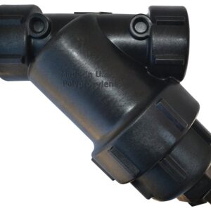 Banjo LS150-80 Y-Strainer with Screen, 9-7/8 in L, 80 Mesh, EPDM/Polymer/Stainless Steel, Black