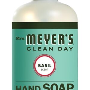 Mrs. Meyer's 14104 Hand Soap, Liquid, Colorless, Basil, 12.5 oz Bottle