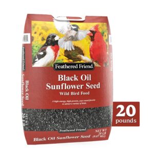 Feathered Friend 14421 Black Oil Sunflower Seed, 20 lb