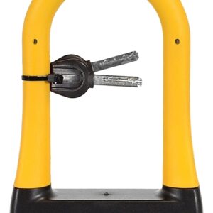 Kent 67225 Bike U-Lock with Key, Standard, Brass/Steel, Black, Vinyl