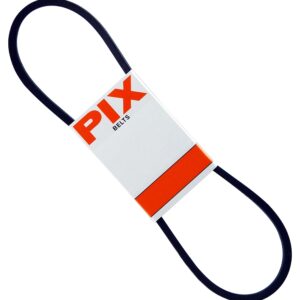 PIX B25/5L280 V-Belt, 28 in Outside Circumference, Molded Cog, 21/32 in W, 3/8 in Thick, Black