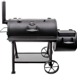 Oklahoma Joe's Highland 15202031 Offset Smoker, Charcoal, Porcelain, Black