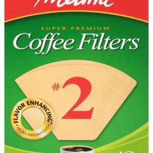 Melitta 612412 #2 Coffee Filter, Cone, Paper, Natural Brown