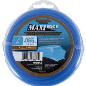 Arnold Maxi Edge Series WLM-65 Trimmer Line, 0.065 in Dia, 40 ft L, Polymer, Blue