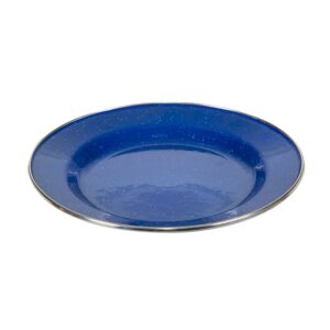 Stansport 15741 Dinner Plate, 10-1/4 in Dia, 10 in L, 10 in W, Blue, Enamel
