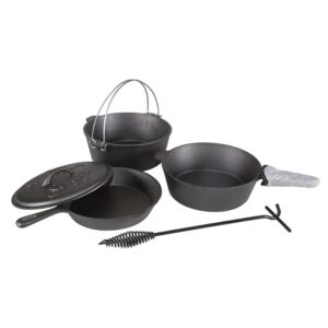 Stansport 16903 Pre-Seasoned Cook Set, Iron